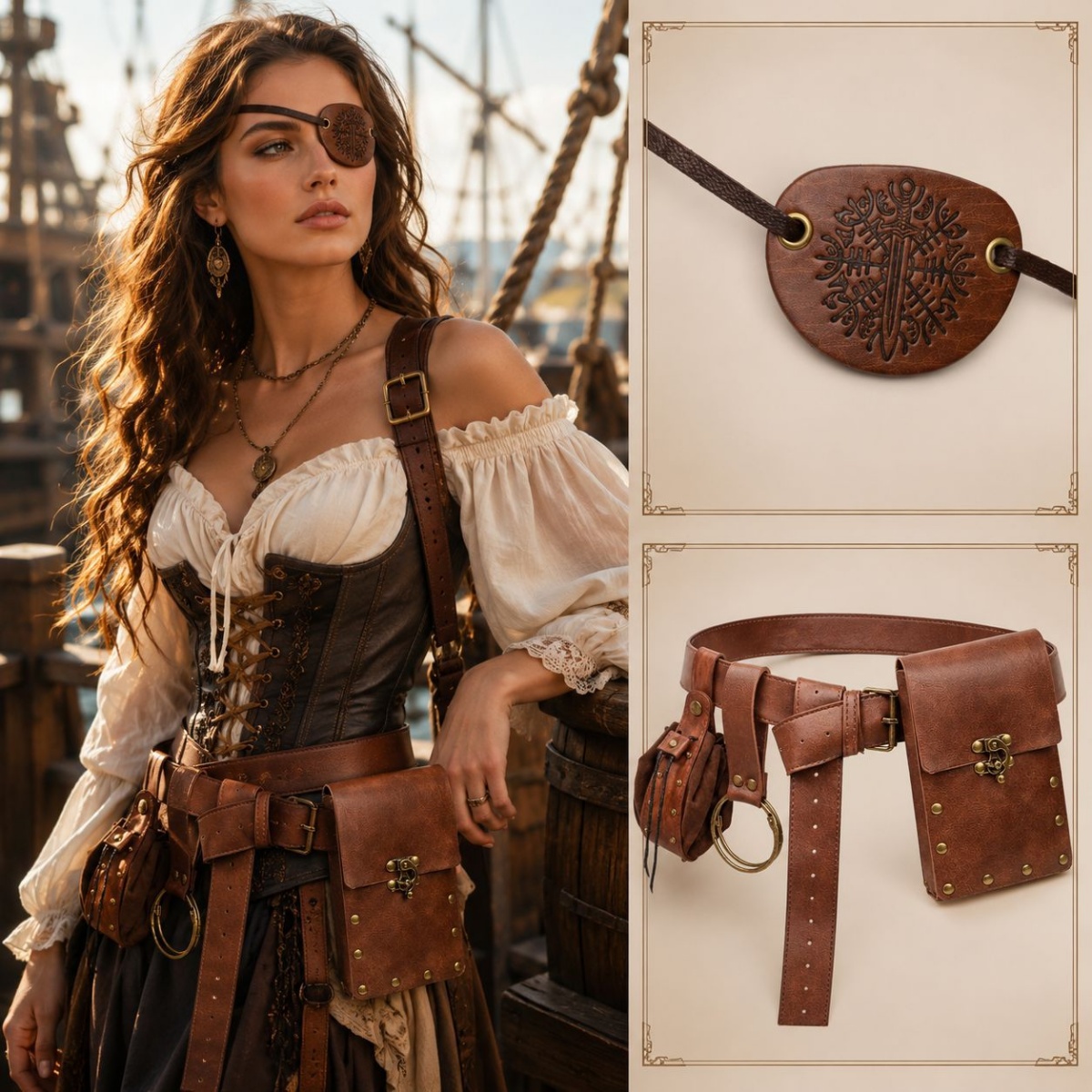 Costumes - أحزمة عتيقة من العصور الوسطى، وحقائب