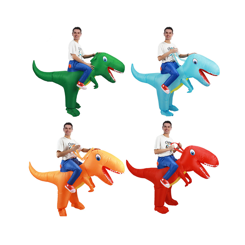 AdultHot الاطفال الأخضر ديناصو - مراجعة Inflatable Dinosaur Costume Adult وسعره
