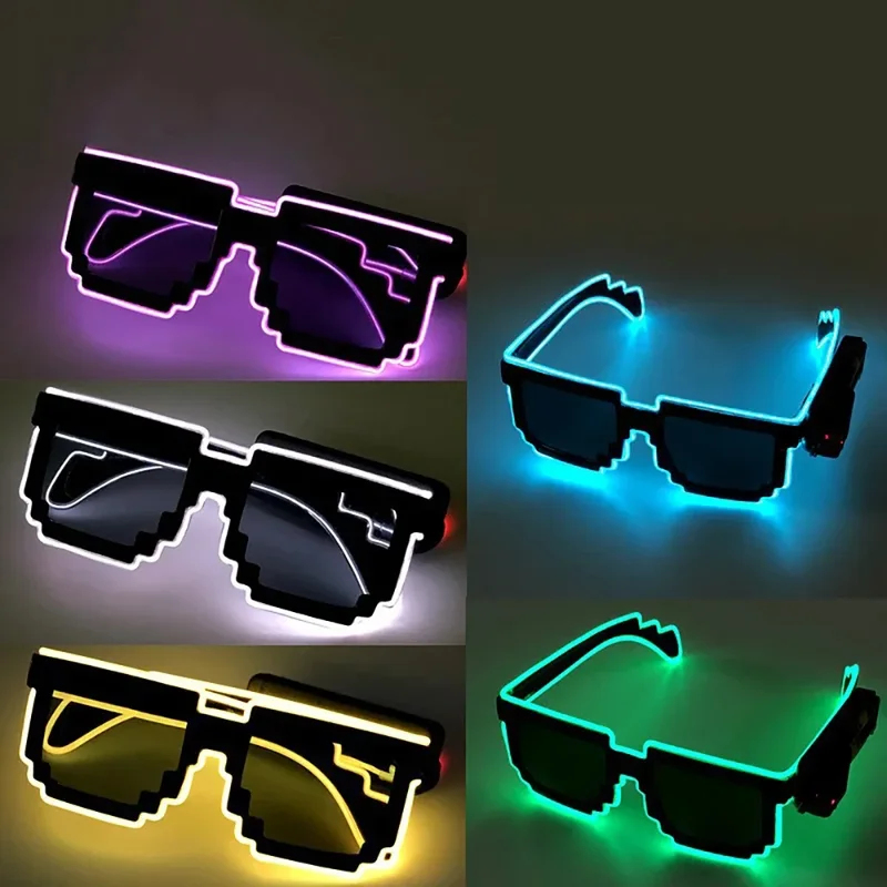 نظارات ليد لاسلكية مضيئة، نظار - مراجعة Glow In The Dark Party Glasses وسعره