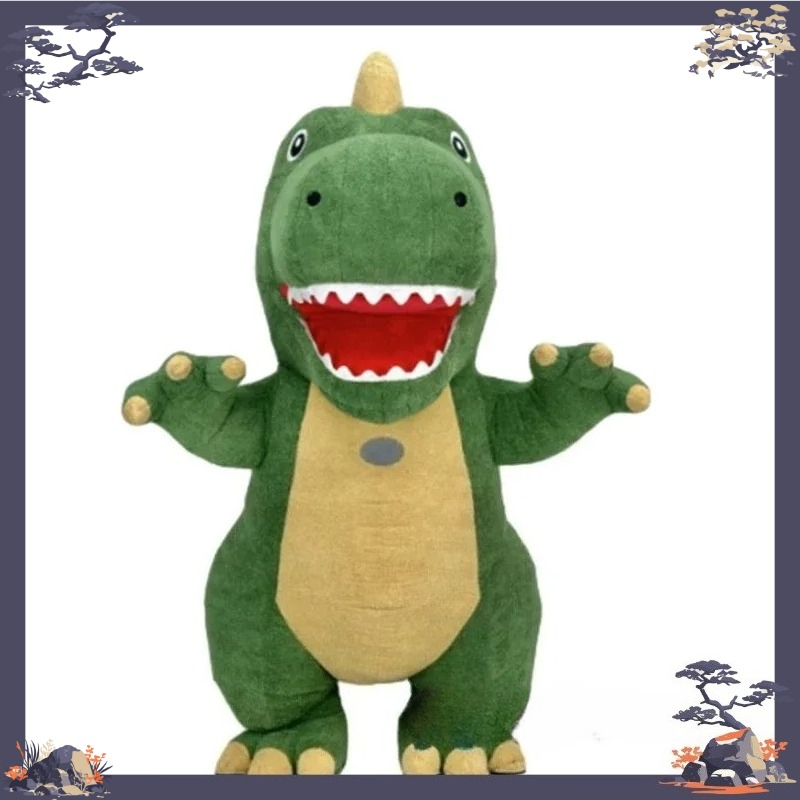 زي تنكري على شكل ديناصور أخضر  - مراجعة Inflatable Dinosaur Costume Adult وسعره